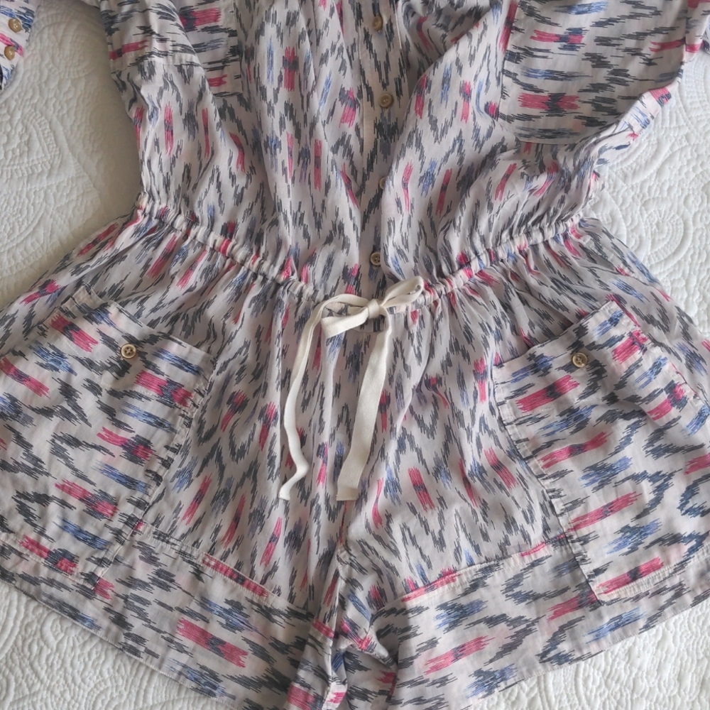 ISABEL MARANT Étoile Lehana Long Sleeve Ikat Romper - Picture 7 of 11